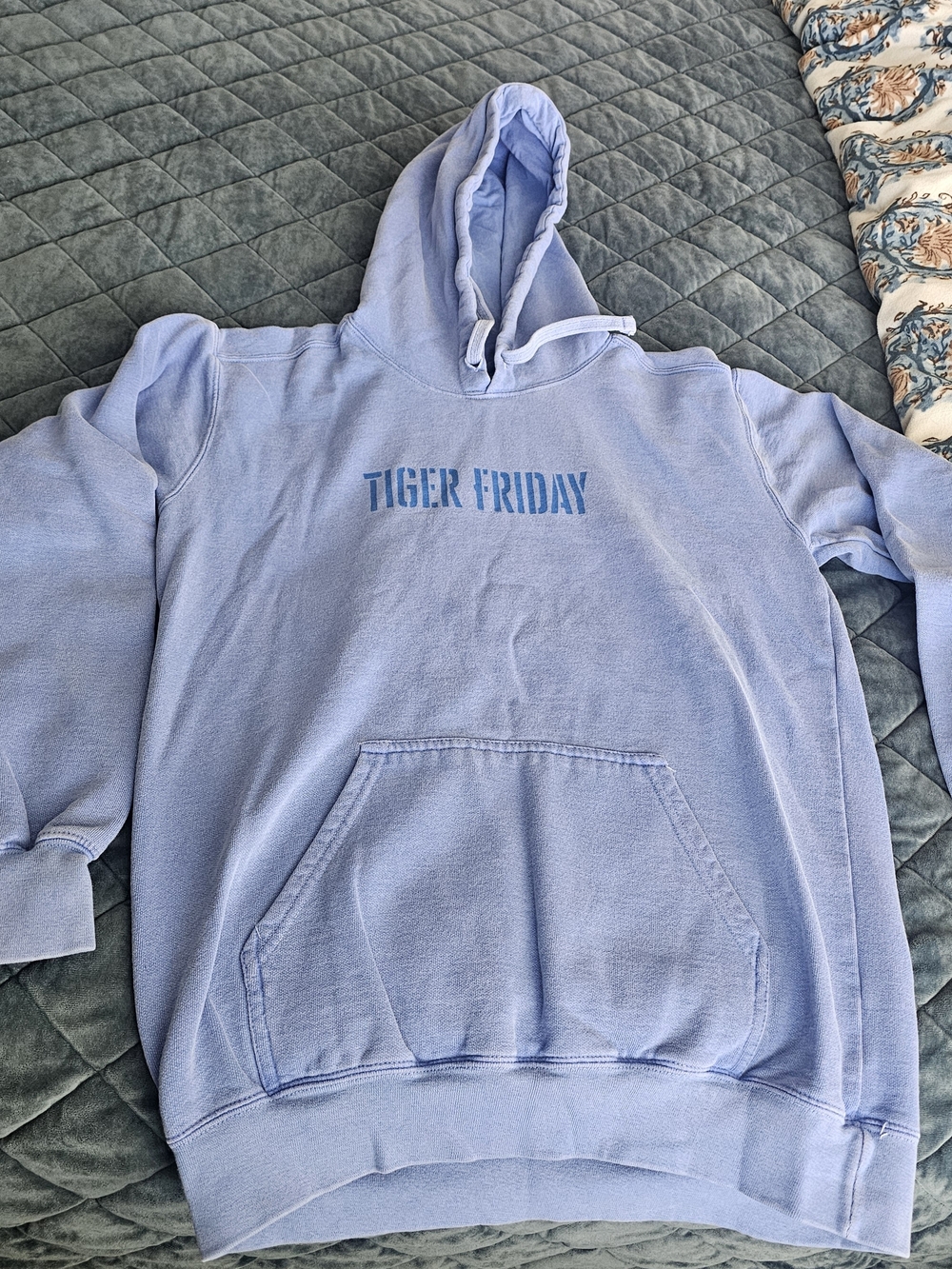 Tiger Friday Light Blue Crewneck Hoodie